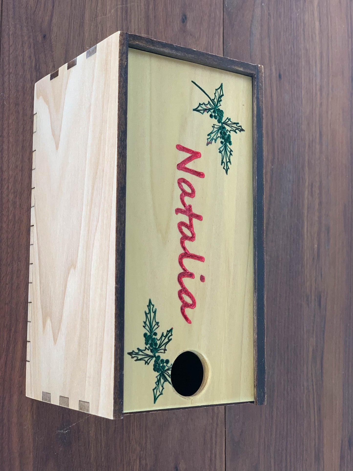 Sliding Top Wooden Box