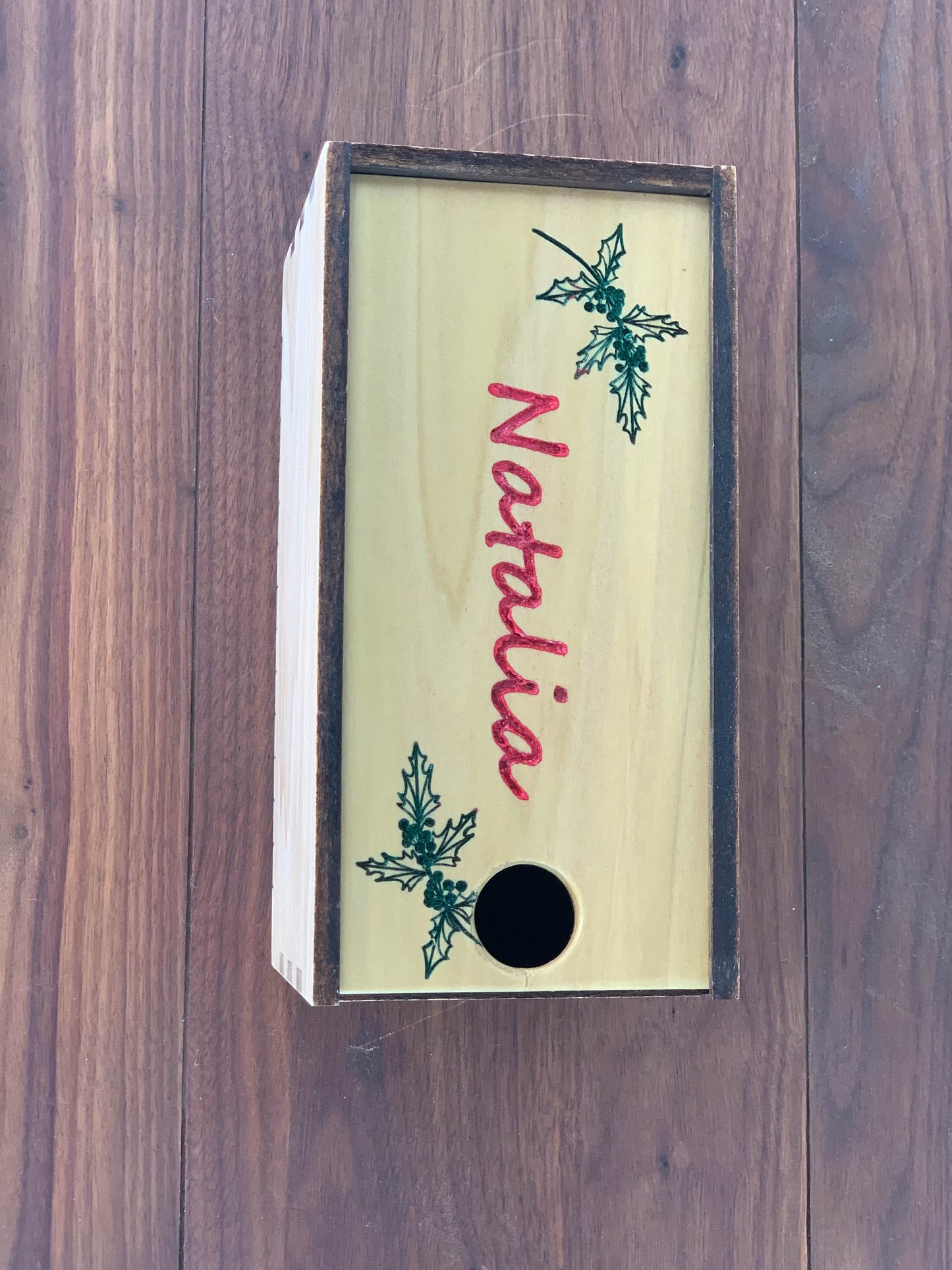 Sliding Top Wooden Box